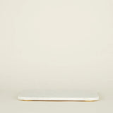 Large Brass & White Marble Serving Board