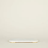 Small Brass & White Marble Serving Board