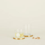 Brass & White Marble Coasters
