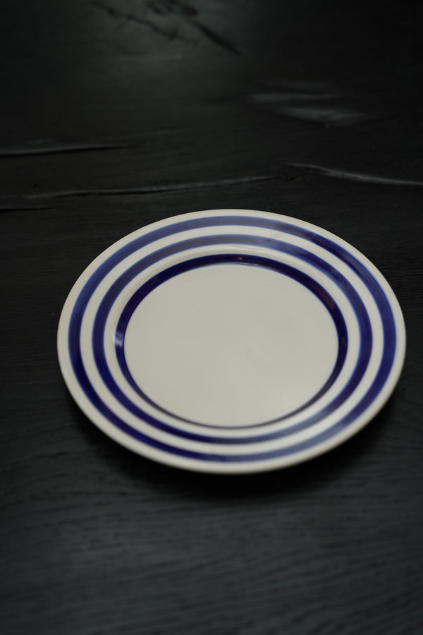 La Vuelta Dessert Plate, White/Blue