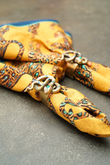 Snake napkin rings, worn gold, set of four