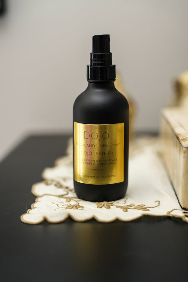 Dojo Leather Luxury Room and Linen Spray, Tom Ford Tuscan Leather Inspired