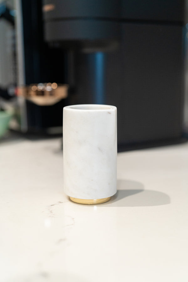 Brass & White Marble Creamer