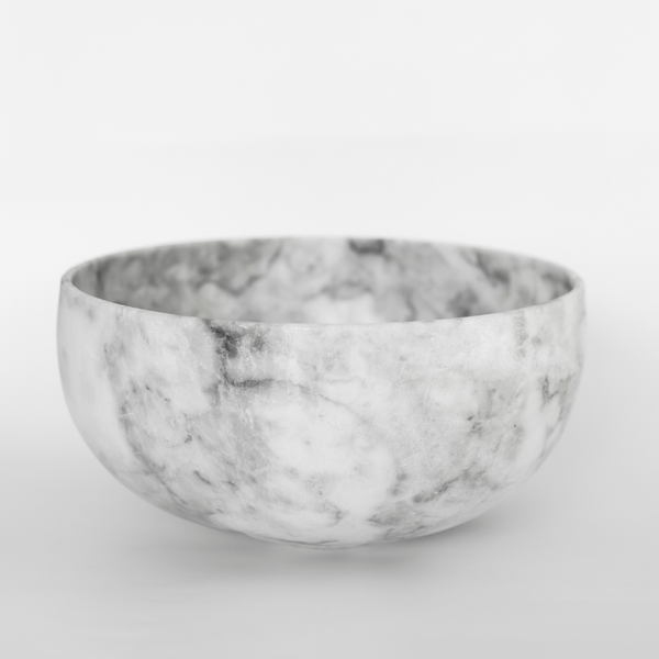 Grande Artisan Marble Bowl White