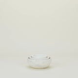 Small White Marble Stoneware Bowl