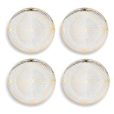 Talianna Lily Pad Plates, White & Gold, Set of 4