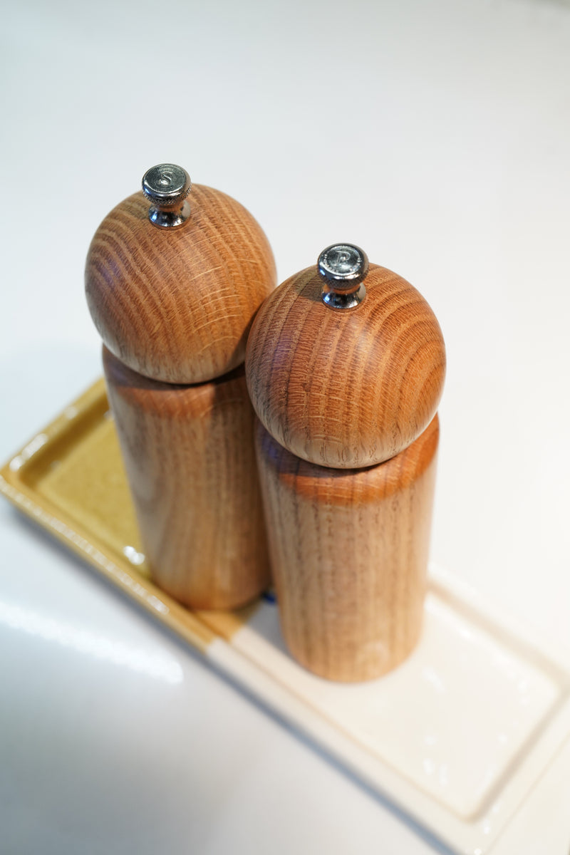 De JONG & Co. Butler Spice Mill Oak Salt and Pepper Grinders
