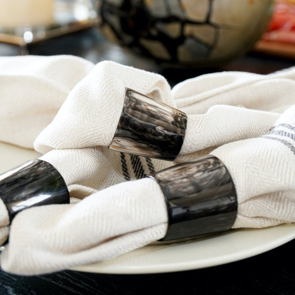 Horn Napkin Rings, Set of 4