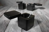 Salt Cellar with Match Pewter Spoon